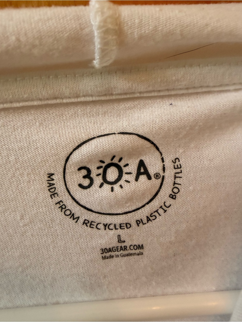 30A - be the sunshine ☀️ White Long Sleeve Hoodie Top with Yellow Sun Graphic - Picture 4 of 5